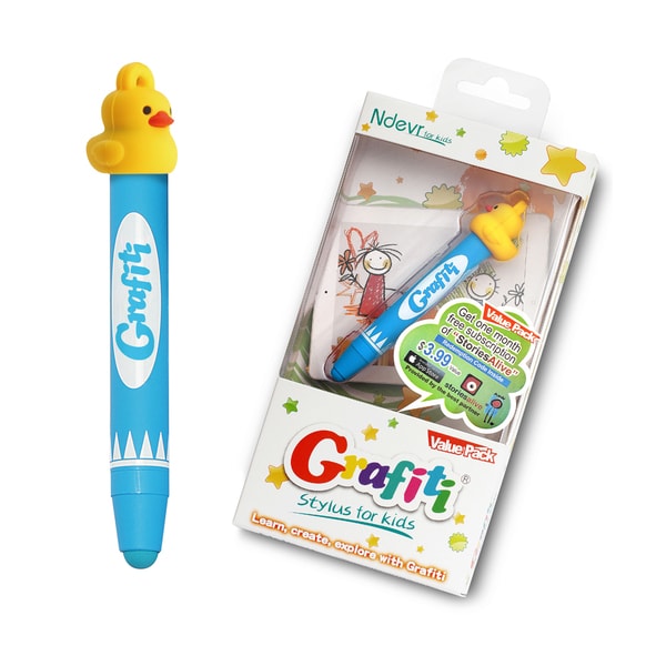 Ndevr Grafiti Aluminum Non-toxic Kids Stylus with Hanging Strap