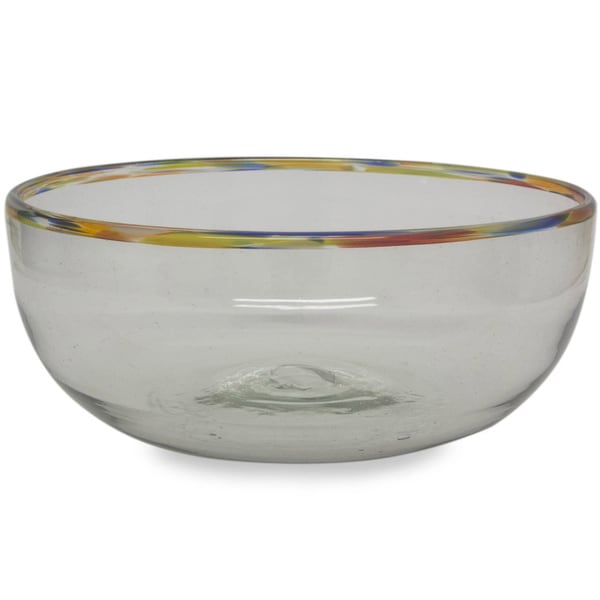 Blown Recycled Glass 'Confetti' Salad Bowl (Mexico) 16831588 Shopping The