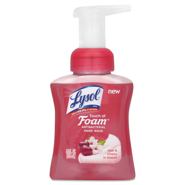 LYSOL Brand Touch of Foam Antibacterial Hand Wash, 8.5oz, Rose & Cherry, Pump Bottle