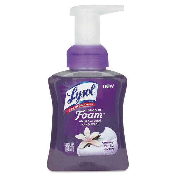 LYSOL Brand Touch of Foam Antibacterial Hand Wash, 8.5oz, Creamy Vanilla Orchid, Pump Bottle