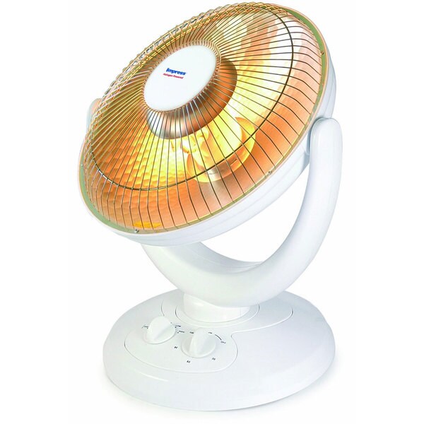Impress 14-inch Halogen Element Parabolic Heater with Oscillation and Timer