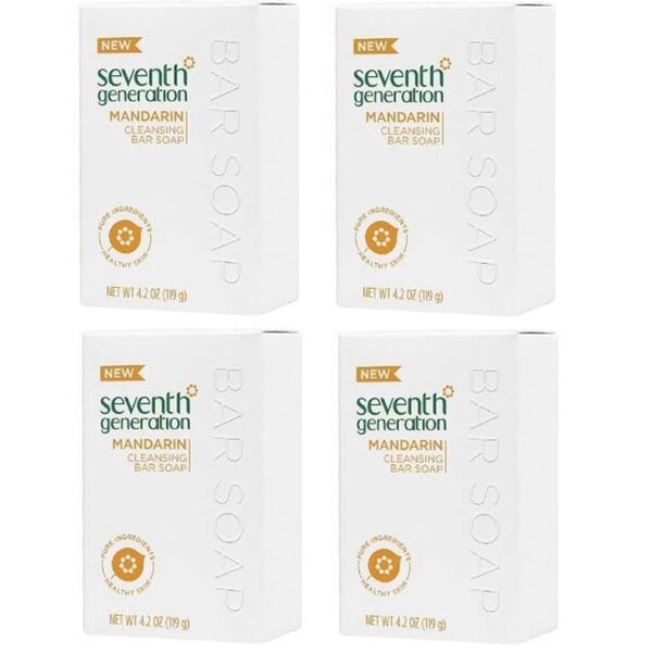 Seventh Generation Cleansing Bar Soap Mandarin 4.2-ounce (Pack of 4)