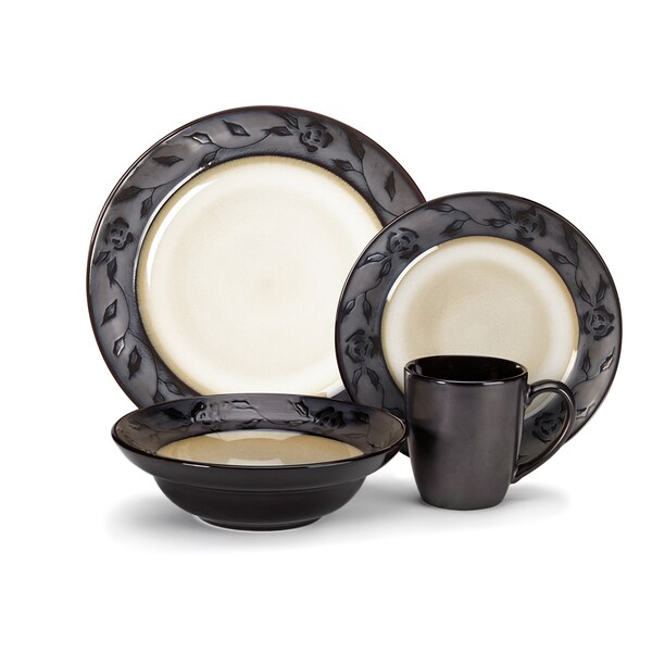 Abilly Collection Stoneware 16-Piece Dinnerware Set