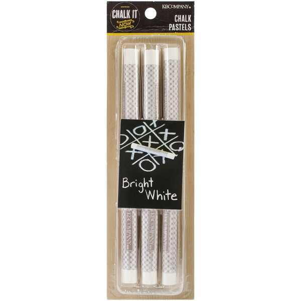 Chalk It Now Chalk Pastels 6/Pkg-White