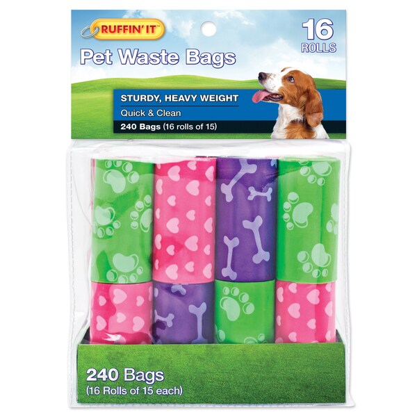 Printed Waste Bag Refills 16/Pkg-3 Prints