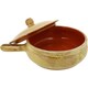 French Home Saffron Gold Italian Stoneware Frying Pan with Lid