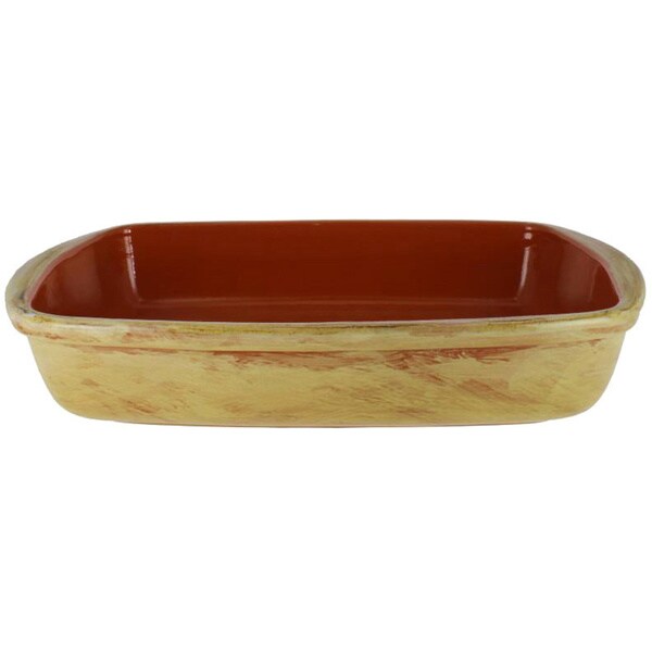 French Home 13 x 7 Saffron Italian Stoneware Classic Rectangular Baker