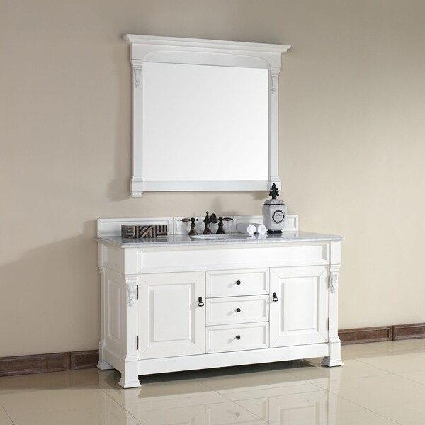 James Martin Furniture 60inch Brookfield Cottage White Single Vanity