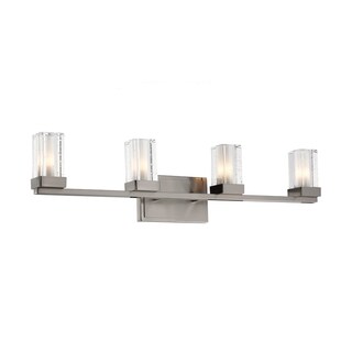 Murray Feiss Tonic 4 Light Brushed Steel Vanity Strip Light Bed Bath