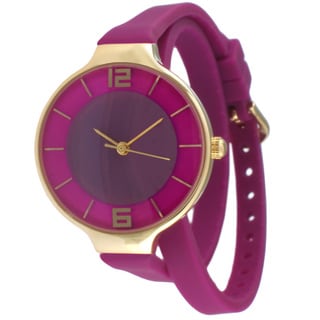 TKO TK645 Women's Purple Double Wrap Silicon Analog Display Quartz Watch
