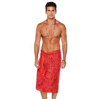 1 World Sarongs Men's Abstract Rayon Sarong (Indonesia)