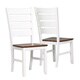 Oak Wood White Ladder Back 40-inch Side Chairs (Set of 2)