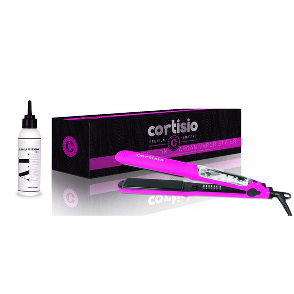 Cortisio Pink Metallic Argan Infusion 1.25-inch Vapor Iron