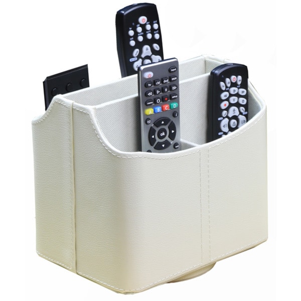 RI9717101077 White Spinning Remote Control Organizer 16860647