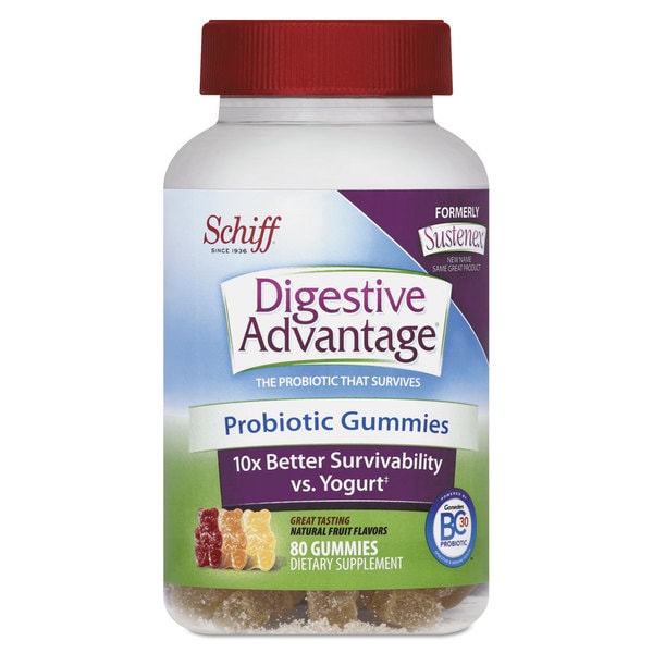 Digestive Advantage Probiotic Gummies Natural Fruit Flavors 80 Count