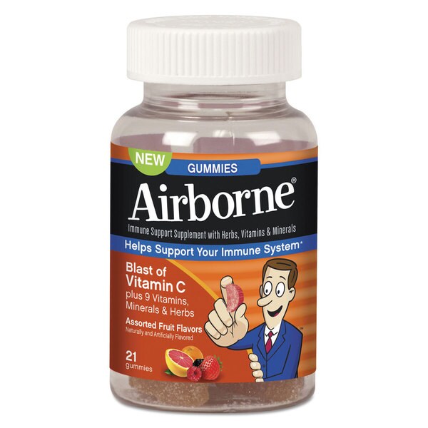 Airborne Immune Support Gummies Assorted Flavors 21 Count