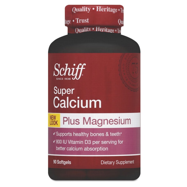 Schiff Super Calcium Plus Magnesium with Vitamin D Softgel 90 Count