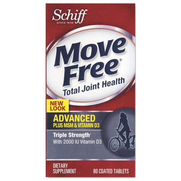 Move Free Advanced Plus MSM and Vitamin D3 Total Joint Health Tablet 80 Count