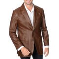 Blue Martini Men's Reptile Embossed Faux Leather Sport Coat
