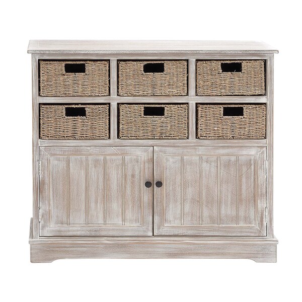 Wood Six-basket Cabinet