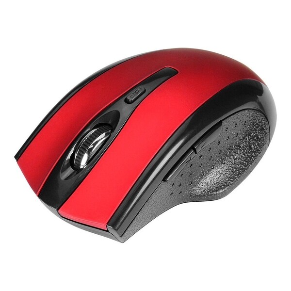 SIIG 6-Button Ergonomic Wireless Optical Mouse -Red