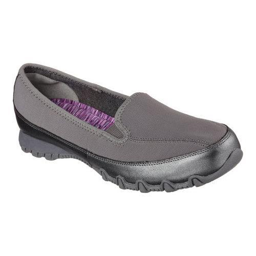 Women's Skechers Relaxed Fit Bikers Split Decision Slip On Charcoal