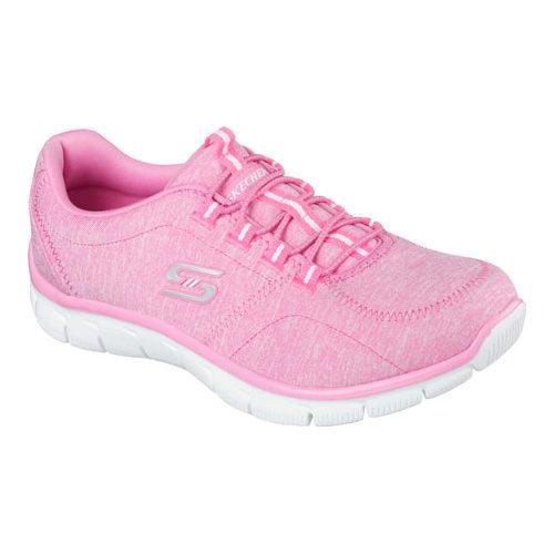 Women's Skechers Relaxed Fit Empire Heart To Heart Bungee Lace Shoe Pink