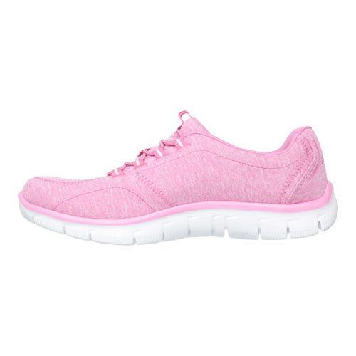 Women's Skechers Relaxed Fit Empire Heart To Heart Bungee Lace Shoe Pink