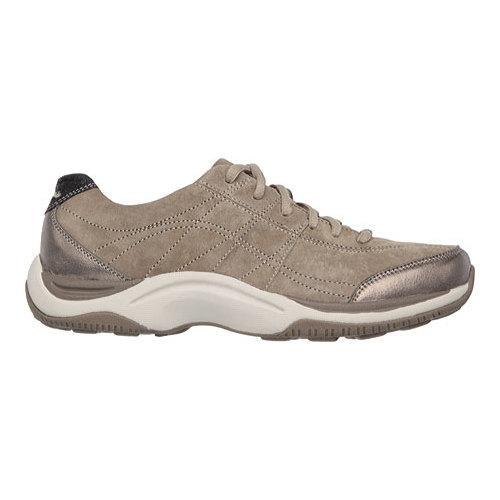 Women's Skechers Relaxed Fit Pedometer Keep Movin Walking Shoe Dark Taupe