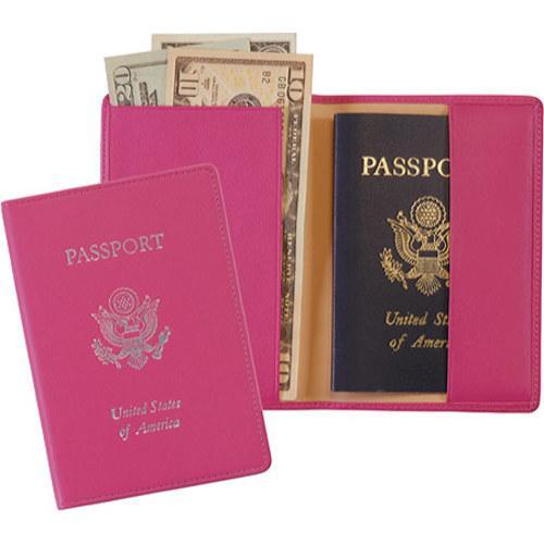 Royce Leather Foil Stamped RFID Blocking Passport Jacket 202-5 Wildberry