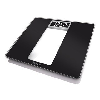Detecto Black Glass LCD Digital Wide Body Bathroom Scale