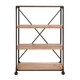 Metal/ wood Rolling Storage Shelf