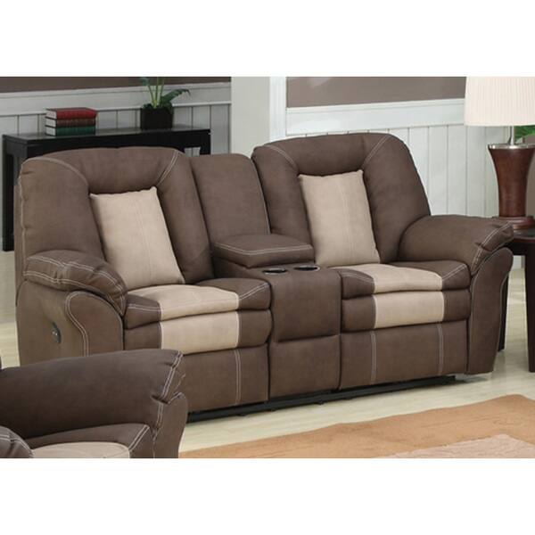 Carson 2piece Dual Reclining Sofa with Storage Console and Loveseat