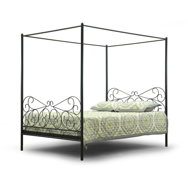 ... Studio Monticello Metal Contemporary Queen-Size Canopy Bed Frame