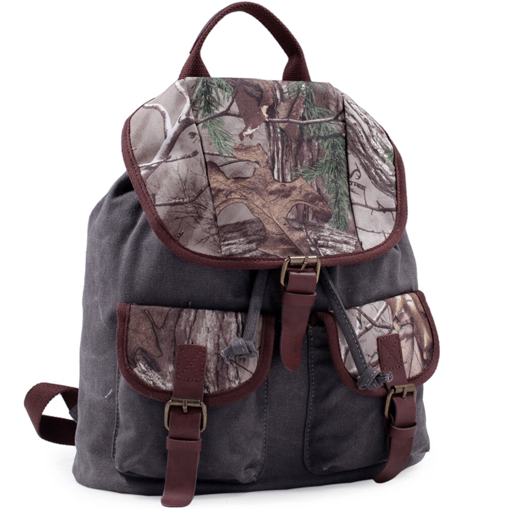 Realtree Foldover Canvas and Camo Backpack Overstock Shopping Great Deals on Fabric Bags