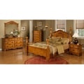 Vista Warm Pine 5-piece Poster Bedroom Set