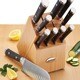 Anolon Cutlery 11-Piece Japanese Stainless Steel Knife Block Set, Black