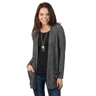 Hailey Jeans Co. Junior's Two-tone Long Sleeve Cardigan