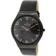 Skagen 'Grenen' Men's Black Ion Plated Stainless Steel and Leather SKW6113 Watch