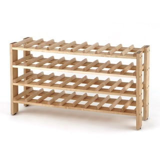 Seville Classics 40-Bottle Birchwood Wine Rack