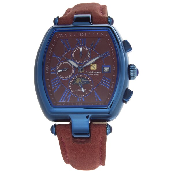 Steinhausen Men's Marquise Tonneau Automatic Leather Watch