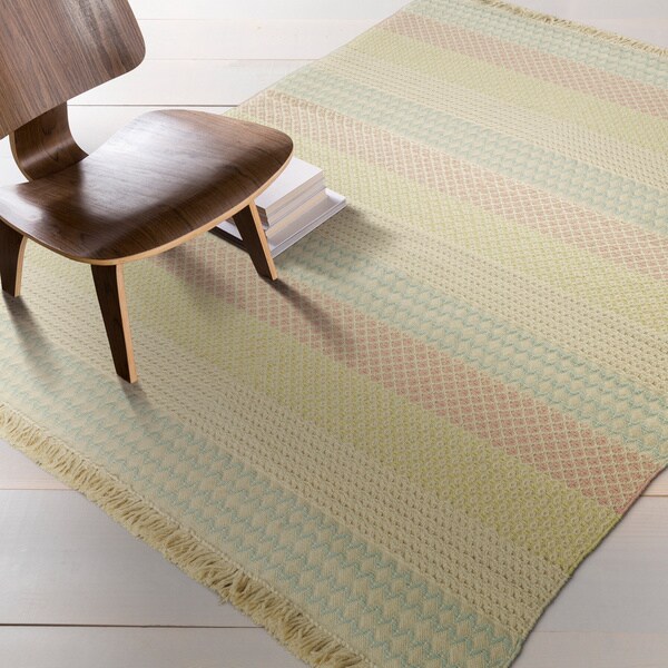 Papilio: Hand-loomed Amy Reversible Stripe Wool Rug (8' x 10')