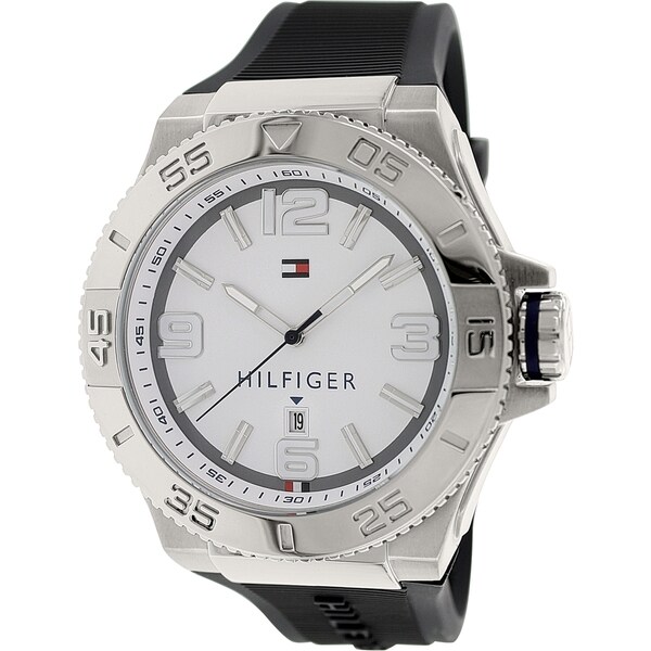 Tommy Hilfiger Men's 1791035 Charcoal Grey Rubber Quartz Watch
