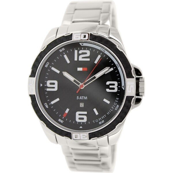 Tommy Hilfiger Men's Stainless Steel and Black Analog Quartz Watch