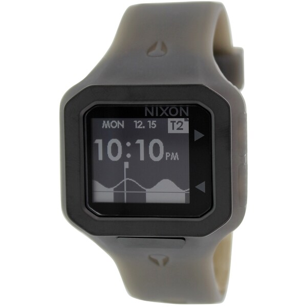 Nixon Men's 'Supertide A3161783' Grey Silicone Quartz Watch