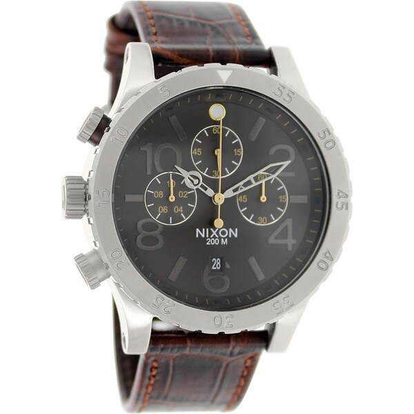 Nixon Men's 48-20 A3631887 Brown Leather Quartz Watch