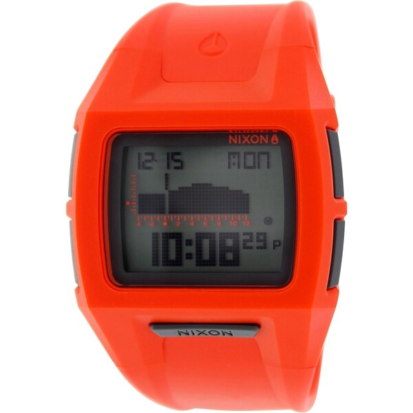 Nixon Men's Lodown A3641156 Orange Silicone Quartz Watch