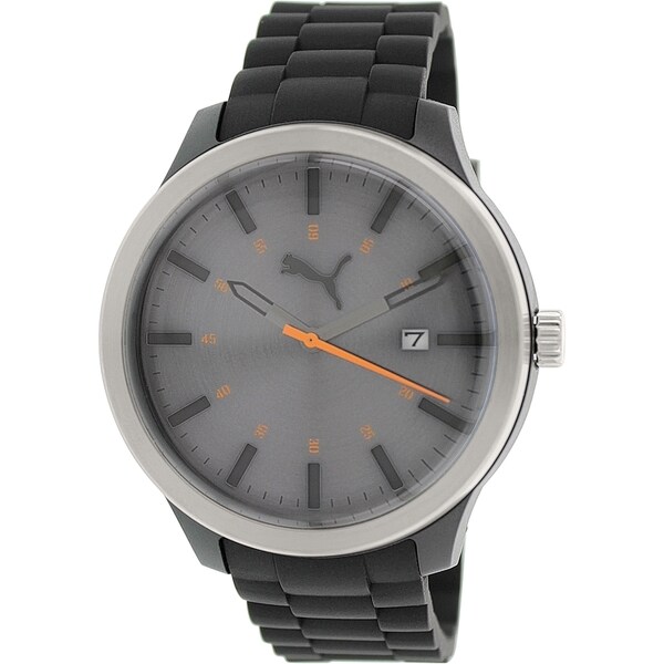 Puma Men's Essential PU103612001 Black Silicone Analog Quartz Watch