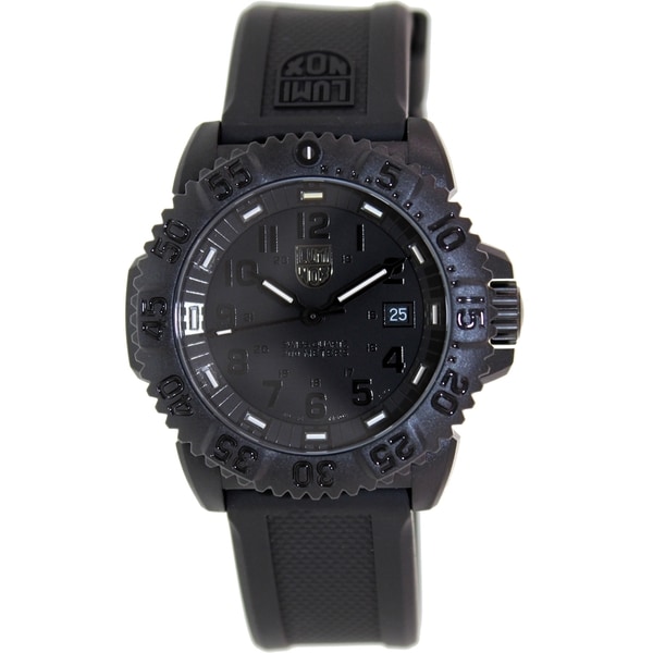 Luminox Men's SEA 3051.BO Black Silicone Swiss Quartz Watch
