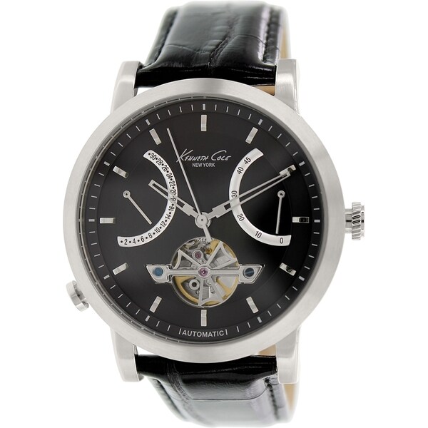 Kenneth Cole Men's KC8015 Black Leather Automatic Watch